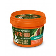 Маска для волос 100мл SUPERFOOD Авокадо&Миндаль Объём и сила (12)
