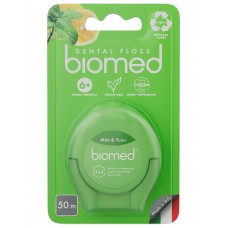 Biomed Зубная нить 50м МЯТА и ЮДЗУ EMEA(23stRU) со стикером