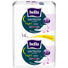 Белла Perfecta Ultra Night прокладки гигиенические супертонкие, сеточка 6 кап., 14 шт.