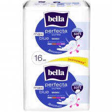 Белла Perfecta Ultra Blue Maxi прокладки гигиенические супертонкие, софт 5 кап.16шт.