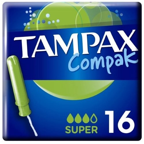 TAMPAX Compak Тампоны женские с аппликатором Super  Duo 16шт.