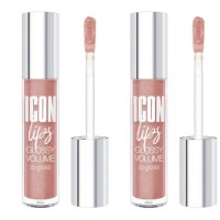 Блеск для губ с эффектом объема LUXVISAGE ICON lips glossy volume, 507 Пустынный темно-серый