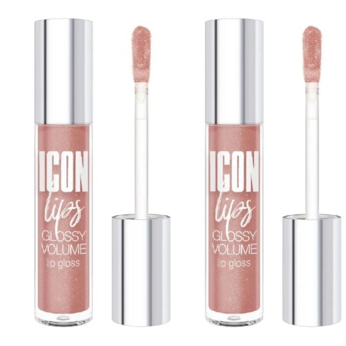 Блеск для губ с эффектом объема LUXVISAGE ICON lips glossy volume, 507 Пустынный темно-серый