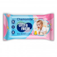 Влажная салфетка Ultra Fresh Baby - 15шт