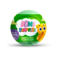 Шипучая бомбочка д/ванны с игрушкой 115гр Фруктовая мармеладка Bomb Surprise