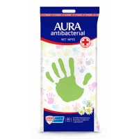 AURA влажные салфетки антибакт с еврохолом 20 шт.