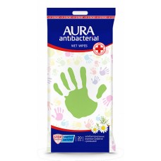 AURA влажные салфетки антибакт с еврохолом 20 шт.