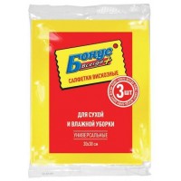 BONUS Cалфетки вискозные 3 шт (30*38)