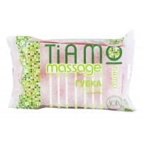 TIAMO Губка для тела Massage Оригинал порлон+массаж 140*90мм (влож.30шт)