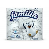 Туалетная бумага Familia Плюс Белая 2сл 4*14