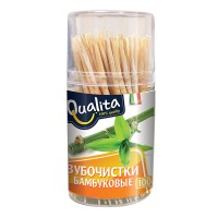 Зубочистки QUALITA бамбуковые 100шт. sp