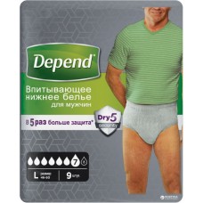 Депенд бельё впитывающее муж. L/XL 9
