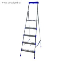 Стремянка 5 ступеней широких  (высота до рабочей  площадки 1065мм, страховочная лента)