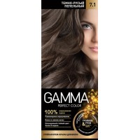 Крем-краска для волос GAMMA PERFECT COLOR 7.1 Темно-русый пепельный с окислнител. кремом 6%  СКИДКА