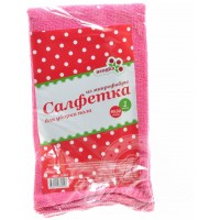 Салфетка Ягодка из микрофибры  для уборки пола /40*50см/ 1шт. (вл.40шт)