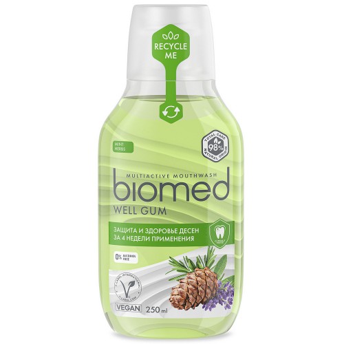 BioMed ополаскиватель для полости рта WELL GUM 250 мл.