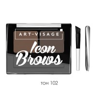 АВ двойные тени для бровей ICON BROWS 102 тёмно коричневый