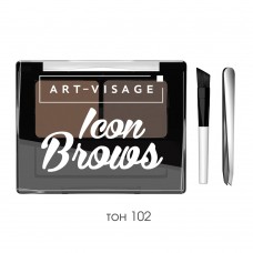 АВ двойные тени для бровей ICON BROWS 102 тёмно коричневый