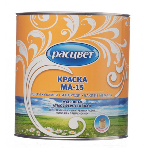Краска РАСЦВЕТ масляная готовая к применению красная 2,7кг