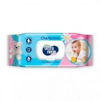 Влажная салфетка Ultra Fresh Baby- для детей и мам 72шт с клапаном