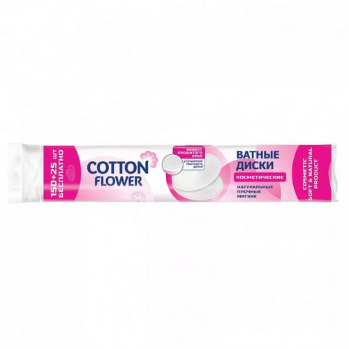 Cotton Flower Ватные диски 150+25 шт (24шт/ящ)