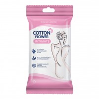 Cotton Flower Влажные салфетки Intimate 15шт (36 шт/ящ) еврослот
