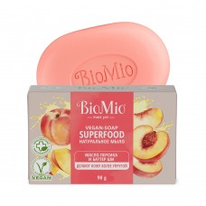 BioMio туалетное мыло натуральное 90гр Персик и ши BIO-SOAP
