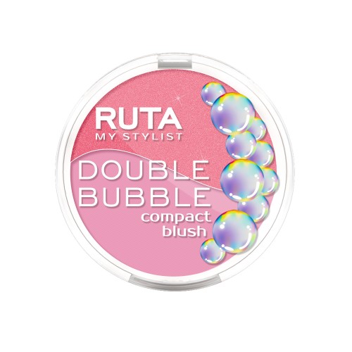 Рута Румяна DOUBLE BUBBLE 104 сияющий оттенок малины и матовый нежно-розовый