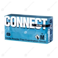 Перчатки нитриловые, смотровые, нестерильные ЧЕРНЫЕ, Connect Ultra, размер М,  50пар/уп