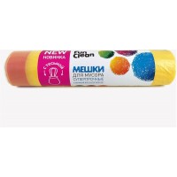 Мешки для мусора Fun Clean Особо прочные с тесьмой для затягивания желтый 60л*15шт (Акцент)