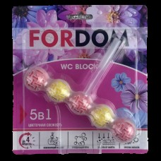 FORDOM Туалетный блок для унитаза 5в1 Цветочная свежесть 50г