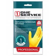 ONE service Перчатки латексные универсальные крепкие 1 пара L (144шт/ящ)
