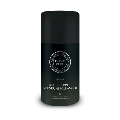 DOMOVERO Сменый блок для авт освежителя парфюмированный Black Pepper 250мл