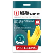 ONE service Перчатки латексные универсальные 1 пара L (144шт/ящ)