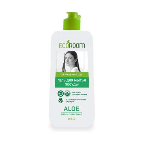 ECOROOM Средство для мытья посуды Алоэ 500мл