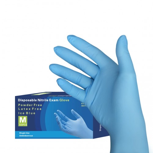 Перчатки нитриловые, смотровые, нестерильные Connect Nitrile (Pulin), размер M, 50пар/уп