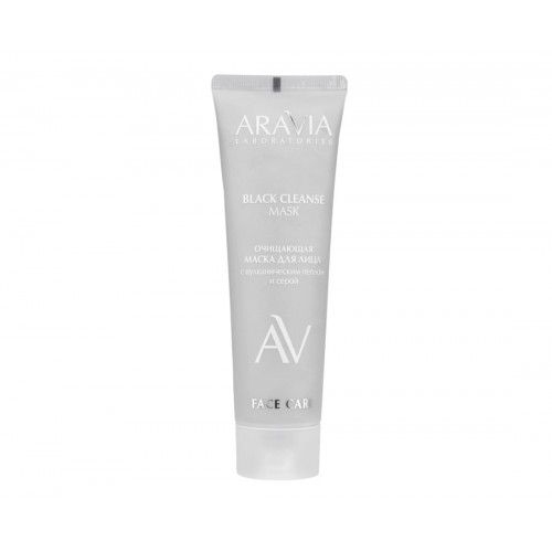 ARAVIA Laboratories маска для лица Очищающая с вулканическим пеплом и серой BLACK CLEANSE MASK,100 м