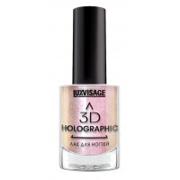 Лак для ногтей LUXVISAGE 3D Holographic , 718 Золотисто-розовый жемчуг
