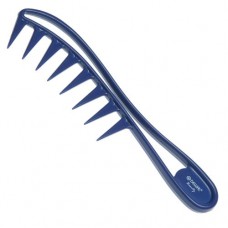 Гребень 20,0см Dewal Beauty с ручкой, синий DBS6841