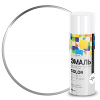 Эмаль аэрозольная универсальная, Лакра Color, белый матовый