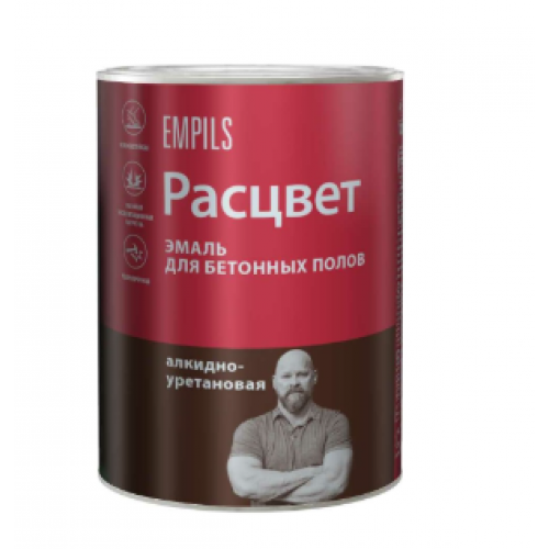 Эмаль для бетонных полов 0,9кг золотисто-коричневая, Расцвет