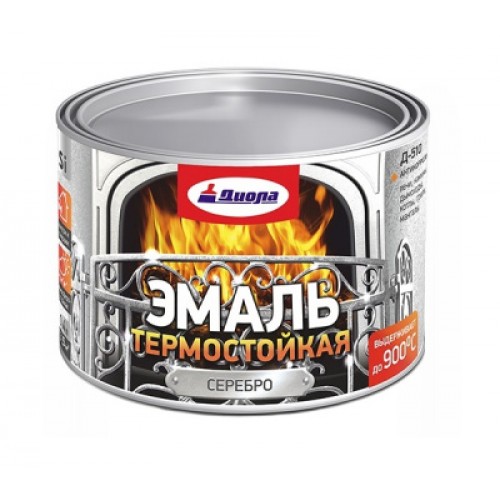 Эмаль термостойкая, серебро, до 