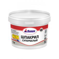 Шпакрил супербелый 1кг/Евробанка Д-006