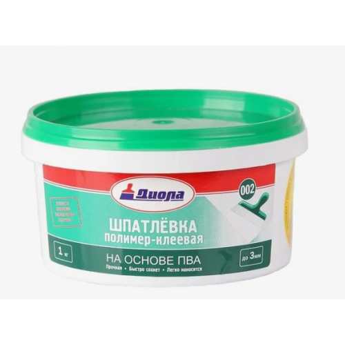 Шпатлевка полимер-клеевая на основе ПВА 1кг/Евробанка Д-002
